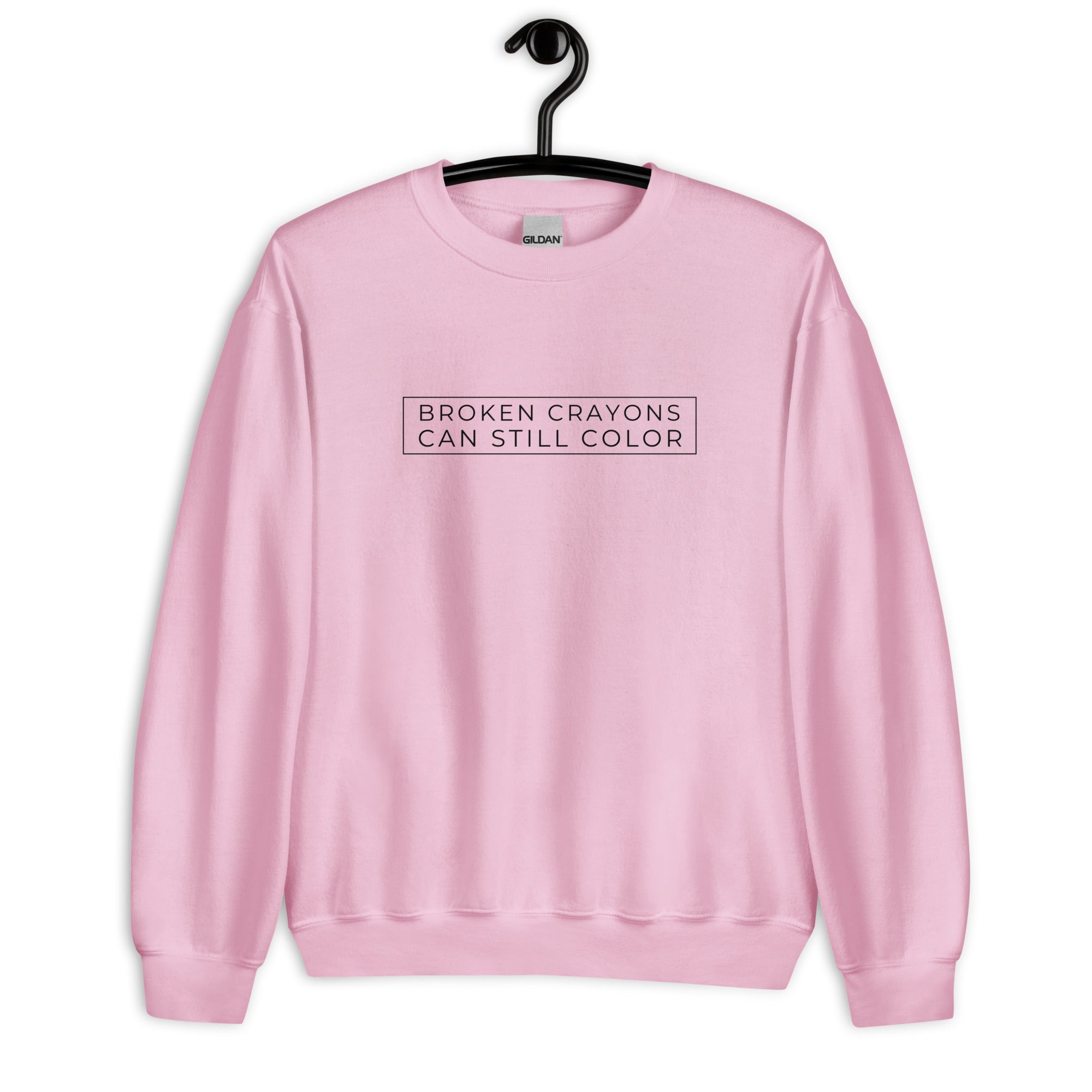 Broken Crayons Can Still Color Sweatshirt - Minimalist (Light Style)